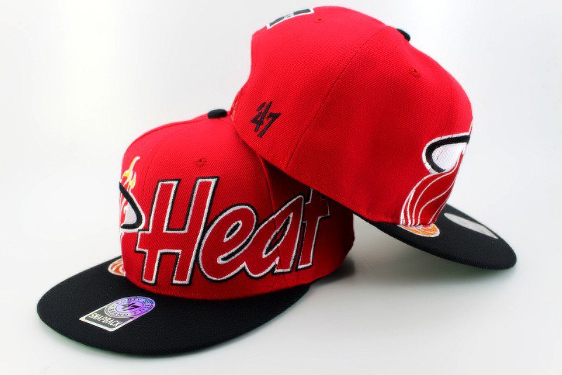 Miami Heat 47Brand Snapback Hat id09